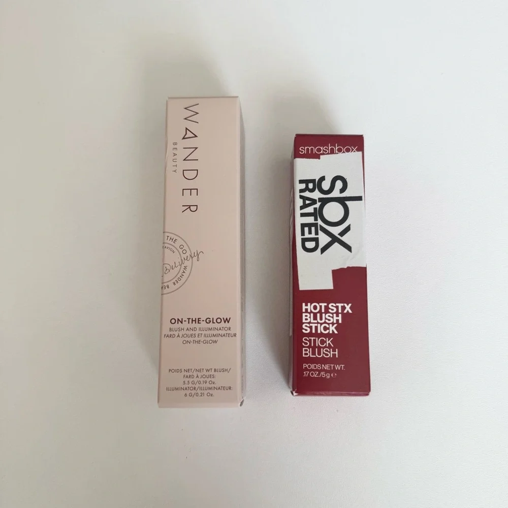 NEW Wander Beauty Cream Blush Illuminator Stick Smashbox Makeup Bundle